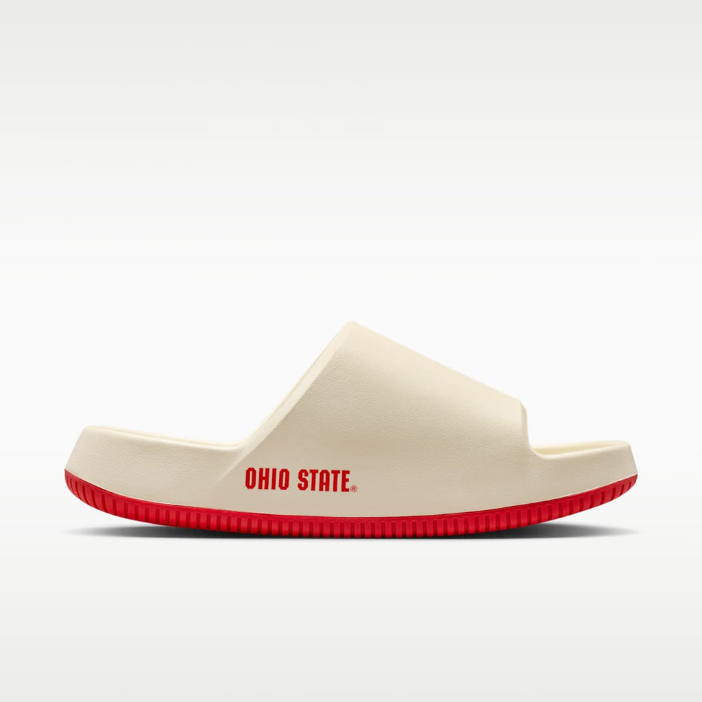 Nike Calm (Ohio State) Men's College Slides - Sail/Sail/University Red - Image 4