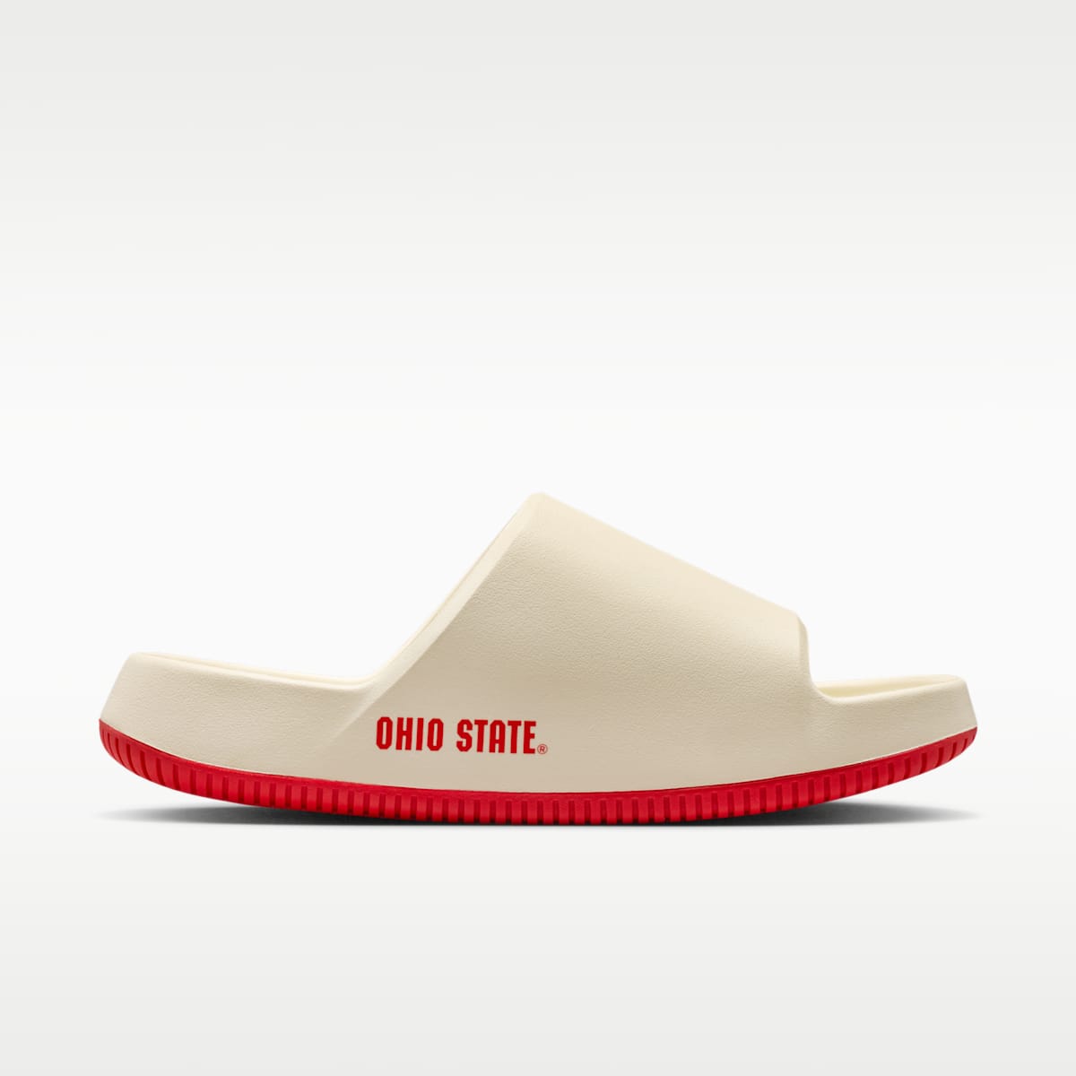 Nike Calm (Ohio State) Men's College Slides - Sail/Sail/University Red - Image 4