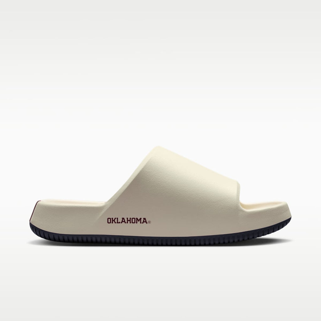 Nike Calm (Oklahoma) Men's College Slides - Sail/Sail/Team Crimson - Image 4