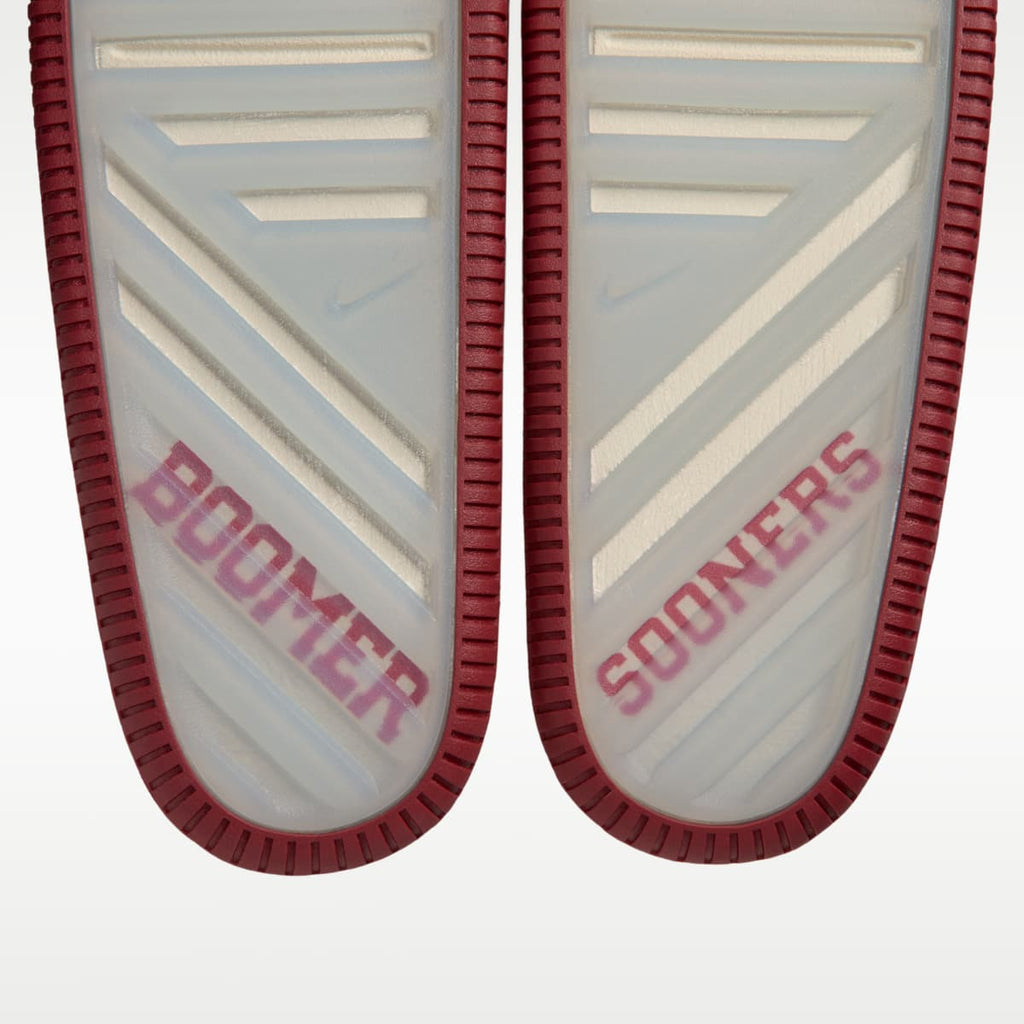 Nike Calm (Oklahoma) Men's College Slides - Sail/Sail/Team Crimson - Image 7