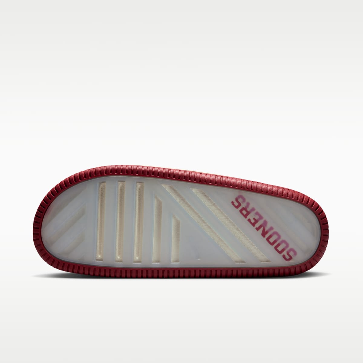 Nike Calm (Oklahoma) Men's College Slides - Sail/Sail/Team Crimson - Image 3