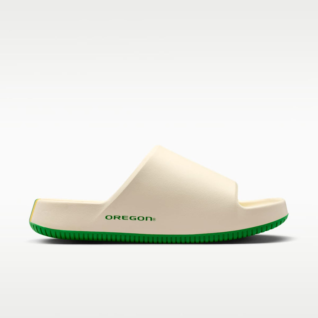Nike Calm (Oregon) Men's College Slides - Sail/Sail/Apple Green - Image 4