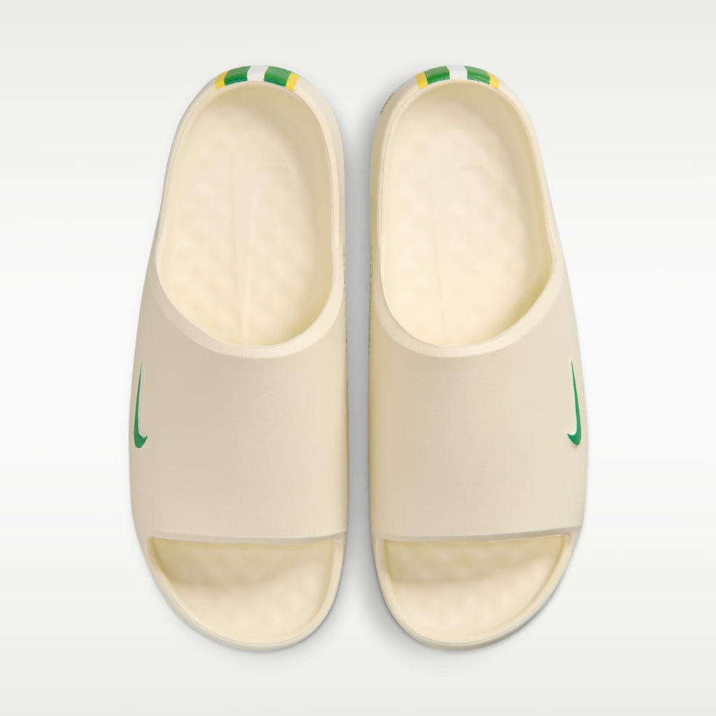Nike Calm (Oregon) Men's College Slides - Sail/Sail/Apple Green - Image 5