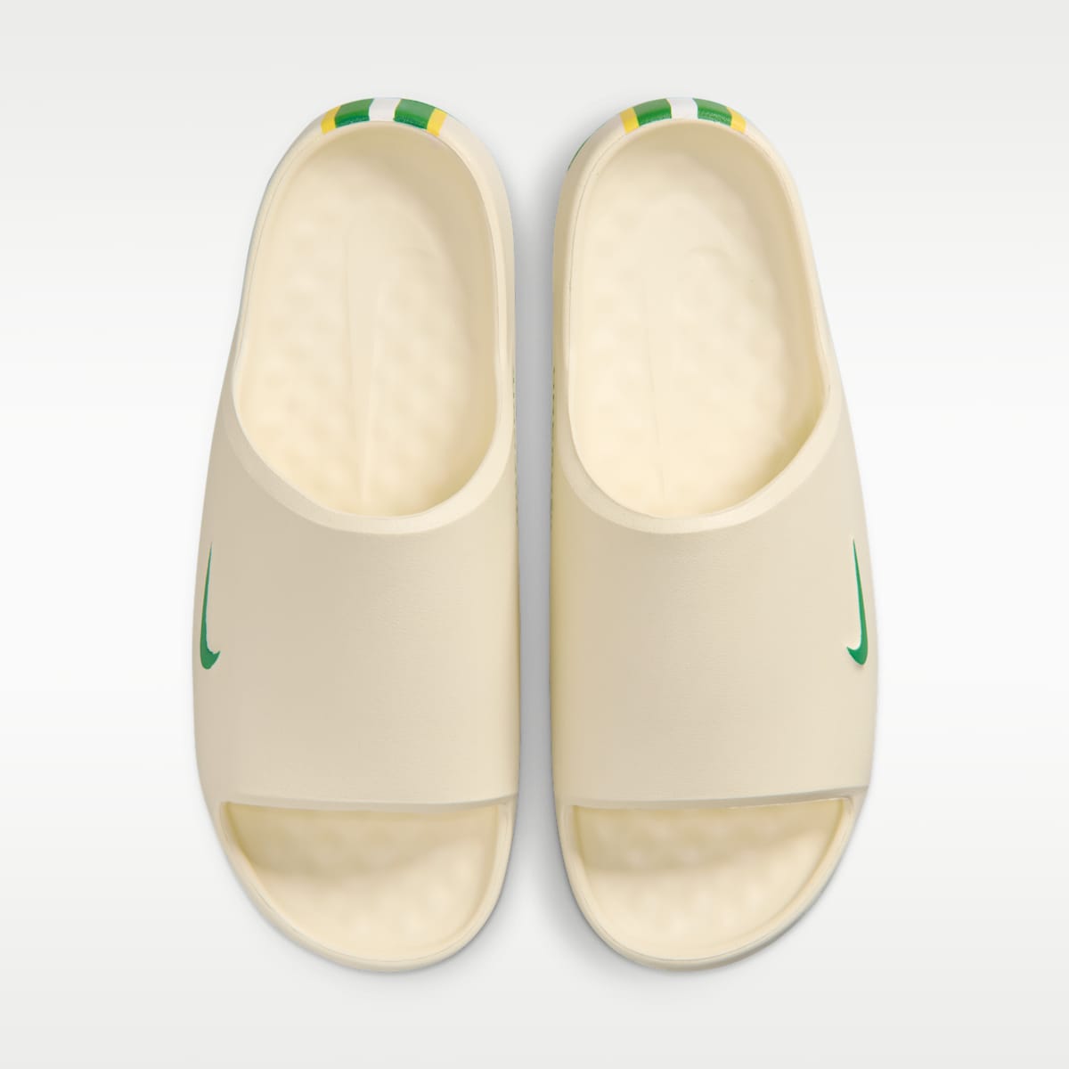 Nike Calm (Oregon) Men's College Slides - Sail/Sail/Apple Green - Image 5