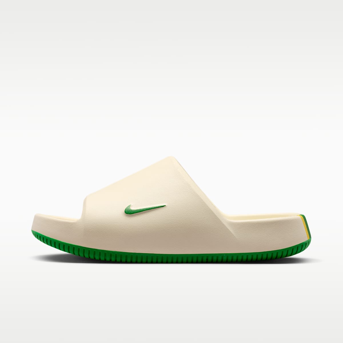 Nike Calm (Oregon) Men's College Slides - Sail/Sail/Apple Green - Image 2