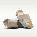 Nike Calm (Carolina Panthers) Men's NFL Slides - Sail/Black/Neptune Blue - Image 1