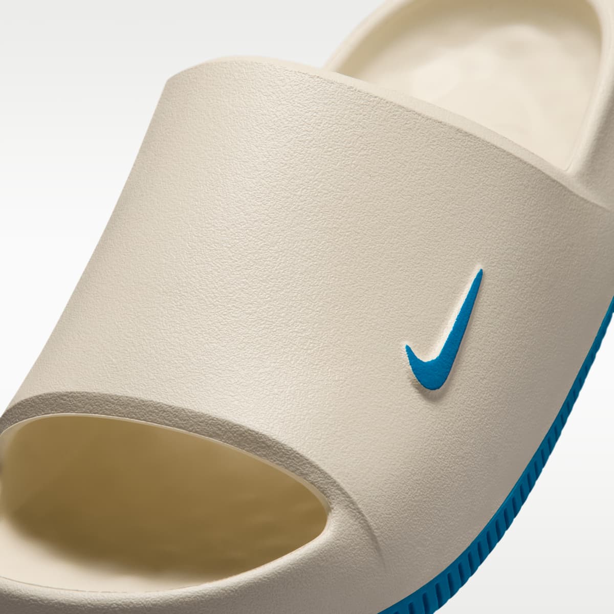 Nike Calm (Carolina Panthers) Men's NFL Slides - Sail/Black/Neptune Blue - Image 6