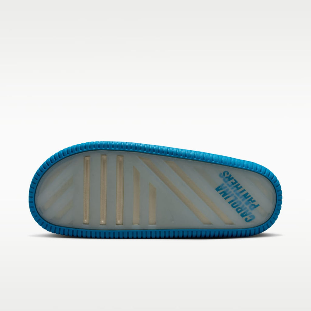 Nike Calm (Carolina Panthers) Men's NFL Slides - Sail/Black/Neptune Blue - Image 3
