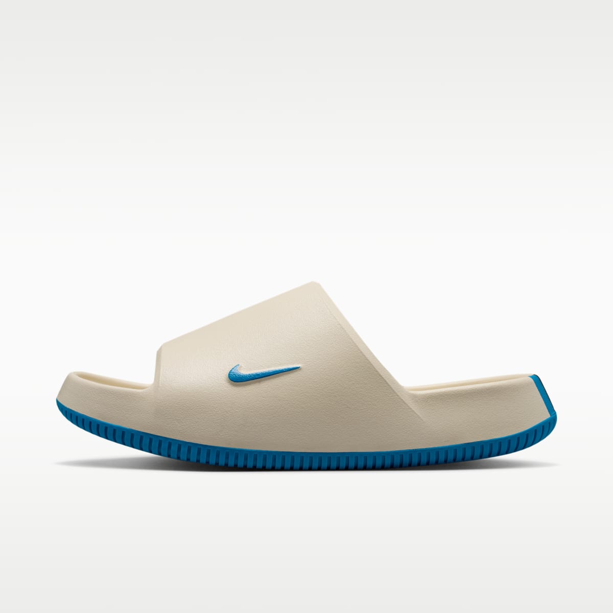 Nike Calm (Carolina Panthers) Men's NFL Slides - Sail/Black/Neptune Blue - Image 2