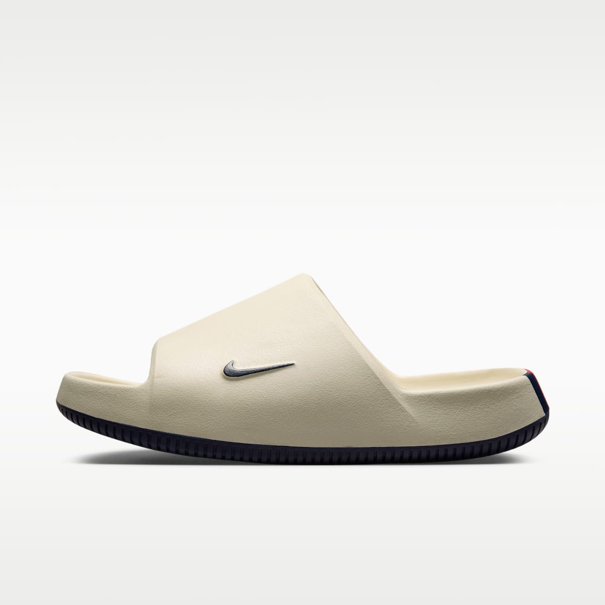 Nike Calm (New England Patriots) Men's NFL Slides - Sail/University Red/College Navy - Image 2