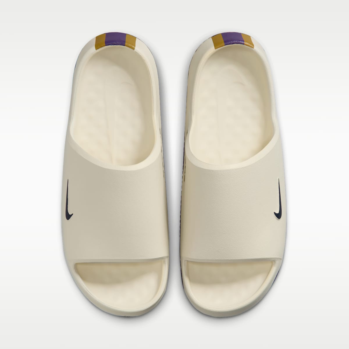 Nike Calm (Baltimore Ravens) Men's NFL Slides - Sail/Ochre/New Orchid - Image 5