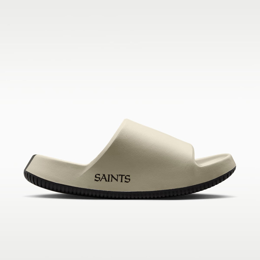 Nike Calm (New Orleans Saints) Men's NFL Slides - Sail/Team Gold/Black - Image 4