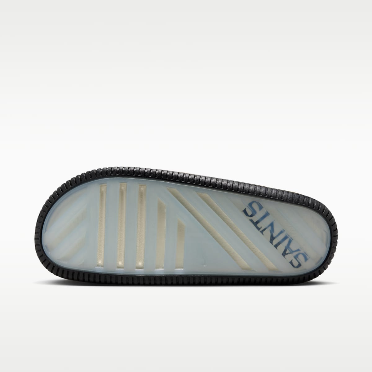 Nike Calm (New Orleans Saints) Men's NFL Slides - Sail/Team Gold/Black - Image 3