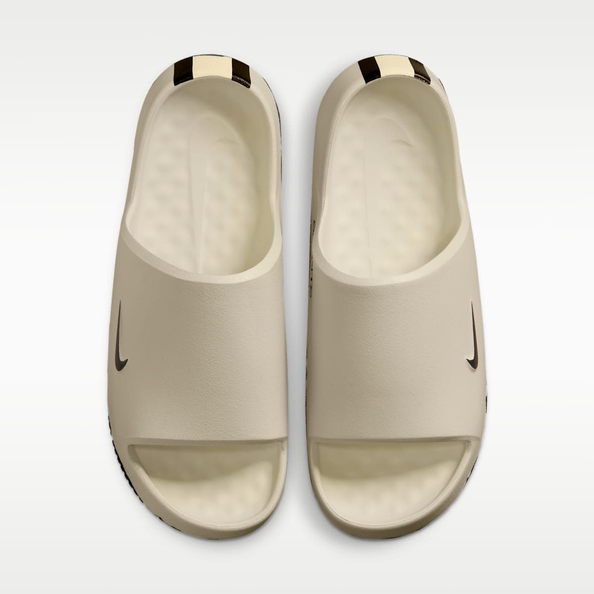 Nike Calm (New Orleans Saints) Men's NFL Slides - Sail/Team Gold/Black - Image 5