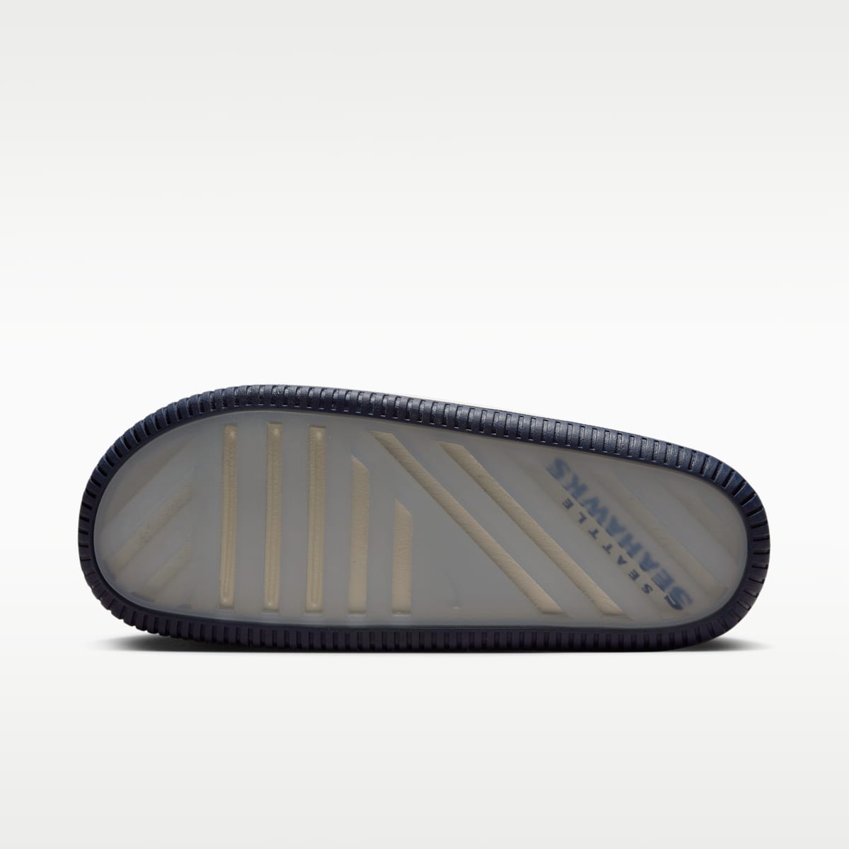 Nike Calm (Seattle Seahawks) Men's NFL Slides - Sail/Wolf Grey/College Navy - Image 3