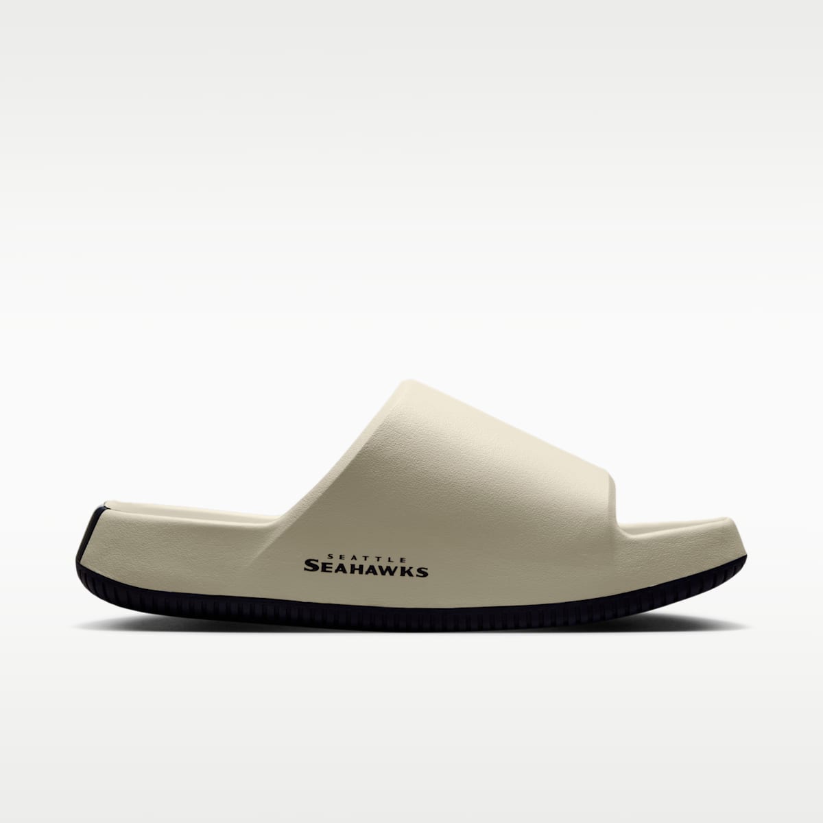 Nike Calm (Seattle Seahawks) Men's NFL Slides - Sail/Wolf Grey/College Navy - Image 4