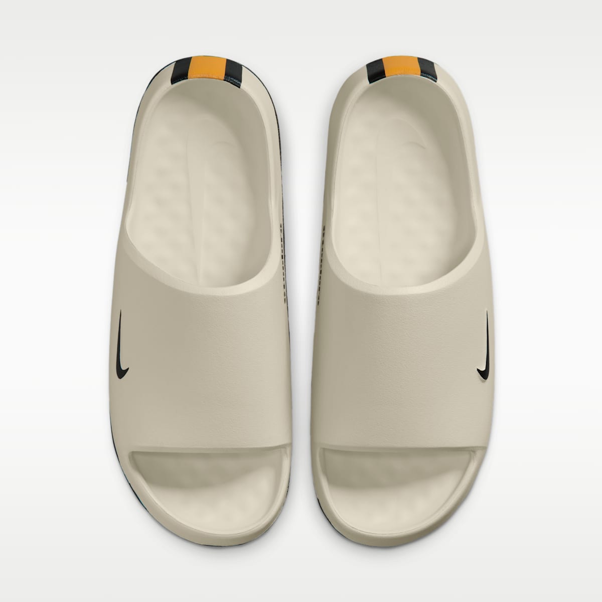 Nike Calm (Pittsburgh Steelers) Men's NFL Slides - Sail/University Gold/Black - Image 5