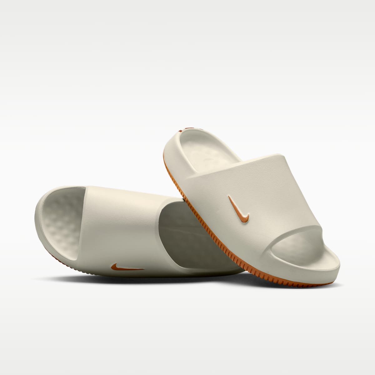 Nike Calm (Texas) Men's College Slides - Sail/Sail/Desert Orange - Image 1