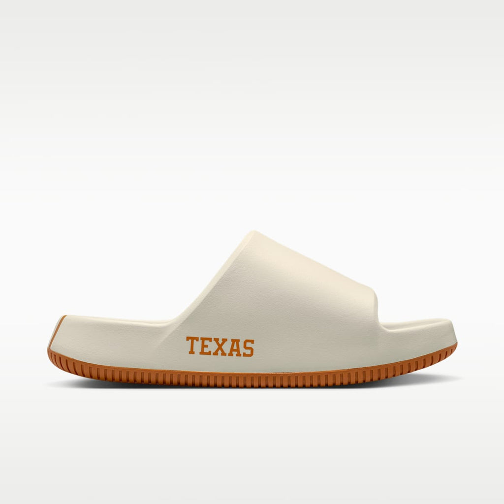 Nike Calm (Texas) Men's College Slides - Sail/Sail/Desert Orange - Image 4
