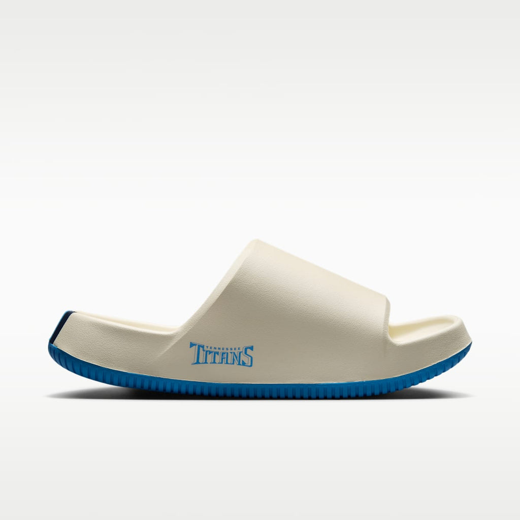 Nike Calm (Tennessee Titans) Men's NFL Slides - Sail/College Navy/Coast - Image 4