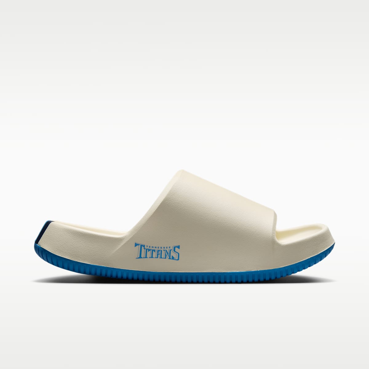 Nike Calm (Tennessee Titans) Men's NFL Slides - Sail/College Navy/Coast - Image 4