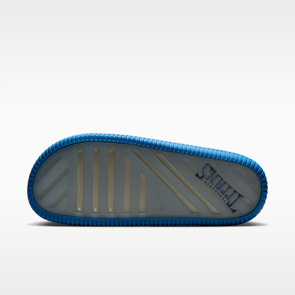Nike Calm (Tennessee Titans) Men's NFL Slides - Sail/College Navy/Coast - Image 3