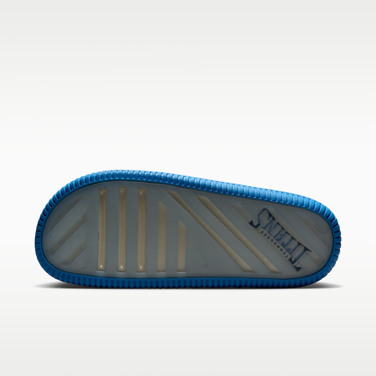 Nike Calm (Tennessee Titans) Men's NFL Slides - Sail/College Navy/Coast - Image 3