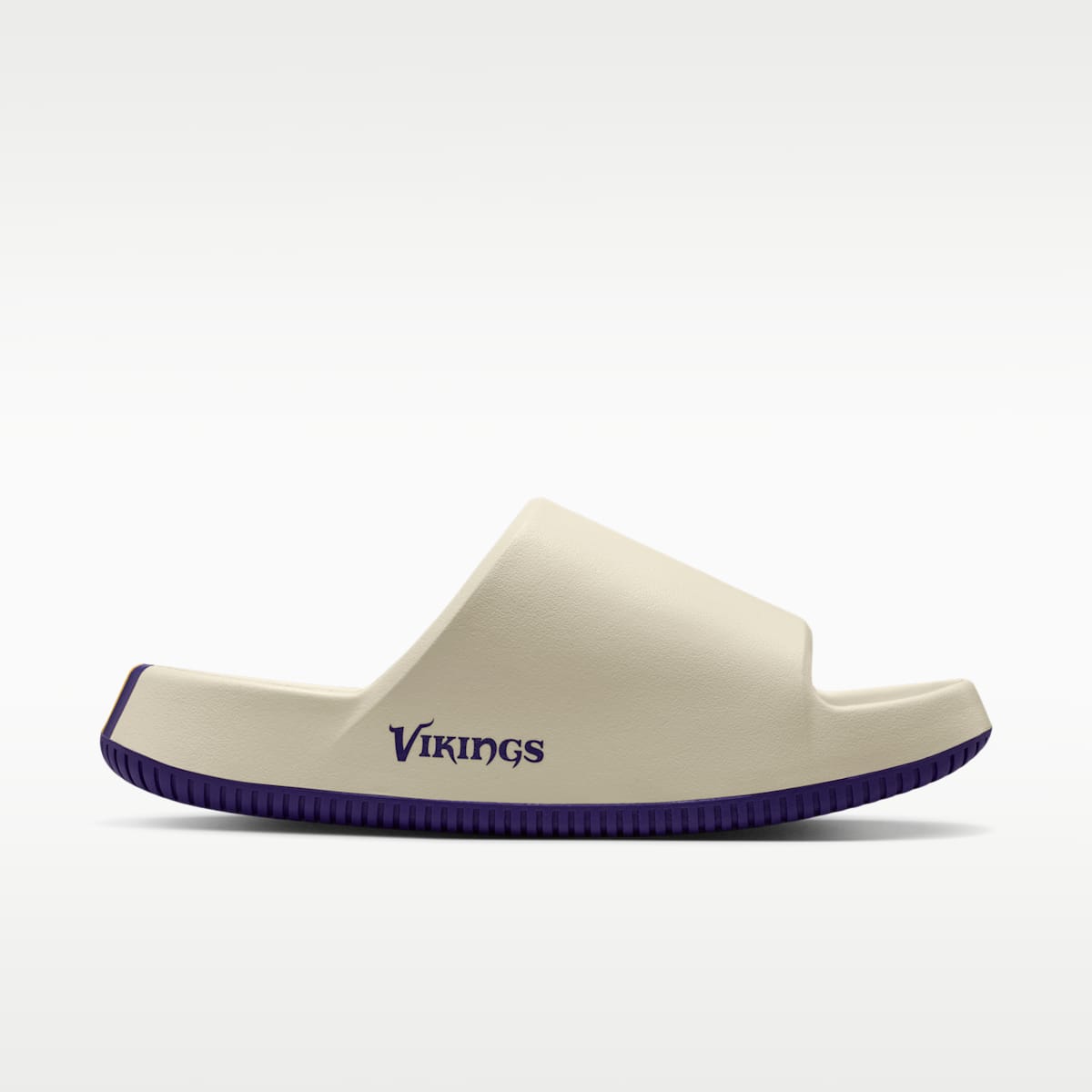 Nike Calm (Minnesota Vikings) Men's NFL Slides - Sail/Gold/Court Purple - Image 4