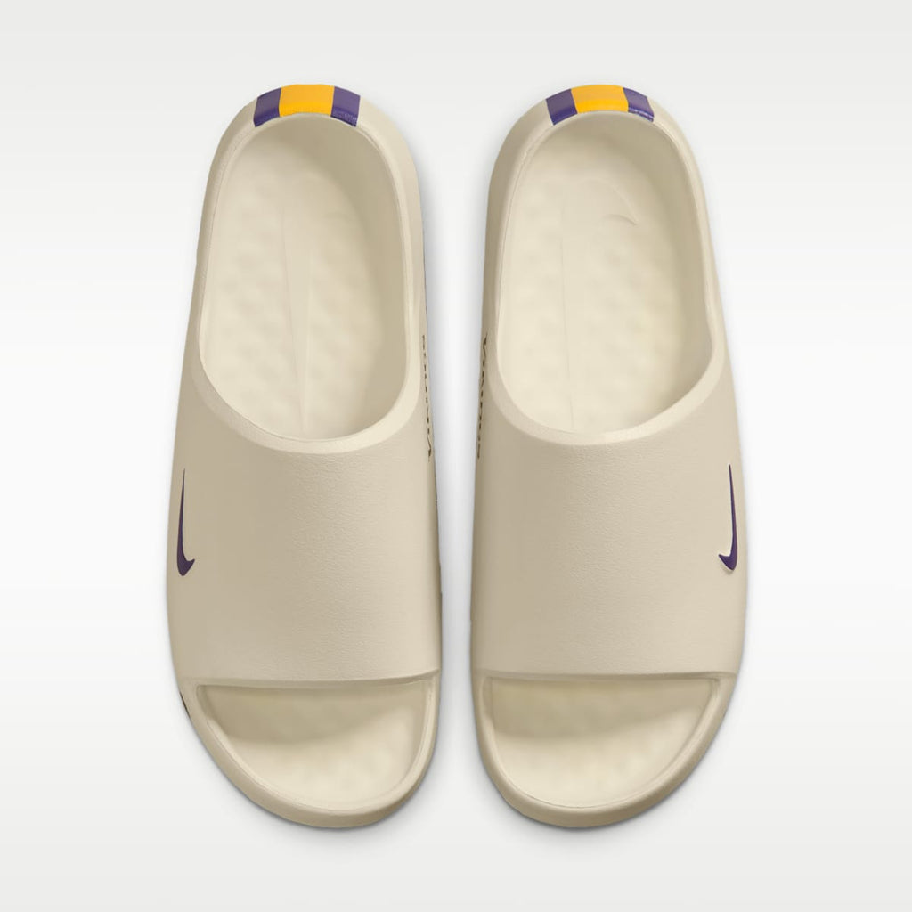 Nike Calm (Minnesota Vikings) Men's NFL Slides - Sail/Gold/Court Purple - Image 5