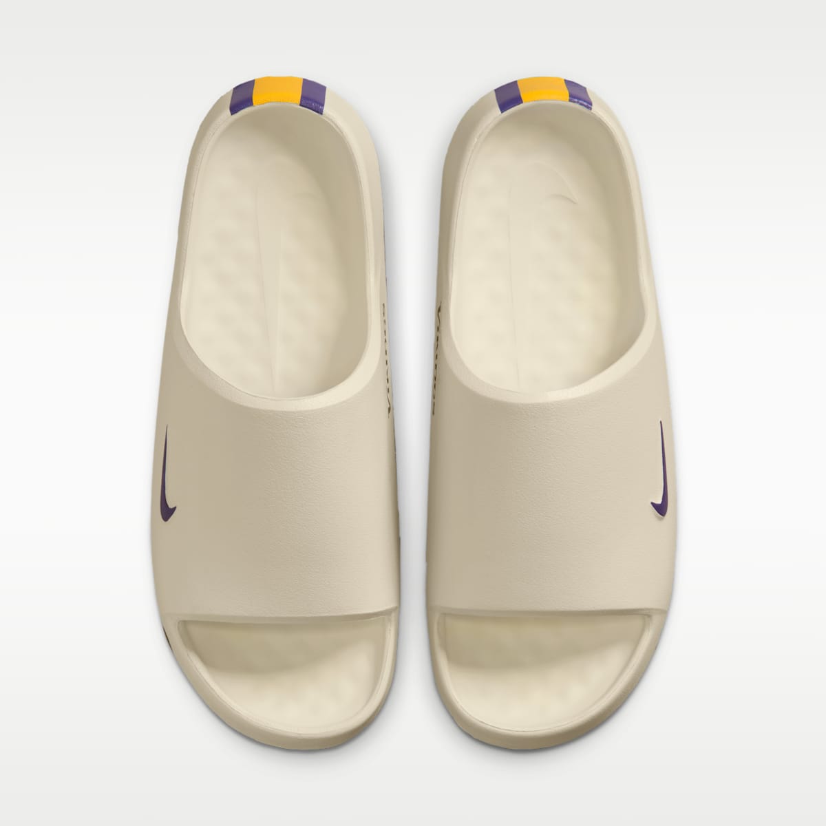 Nike Calm (Minnesota Vikings) Men's NFL Slides - Sail/Gold/Court Purple - Image 5