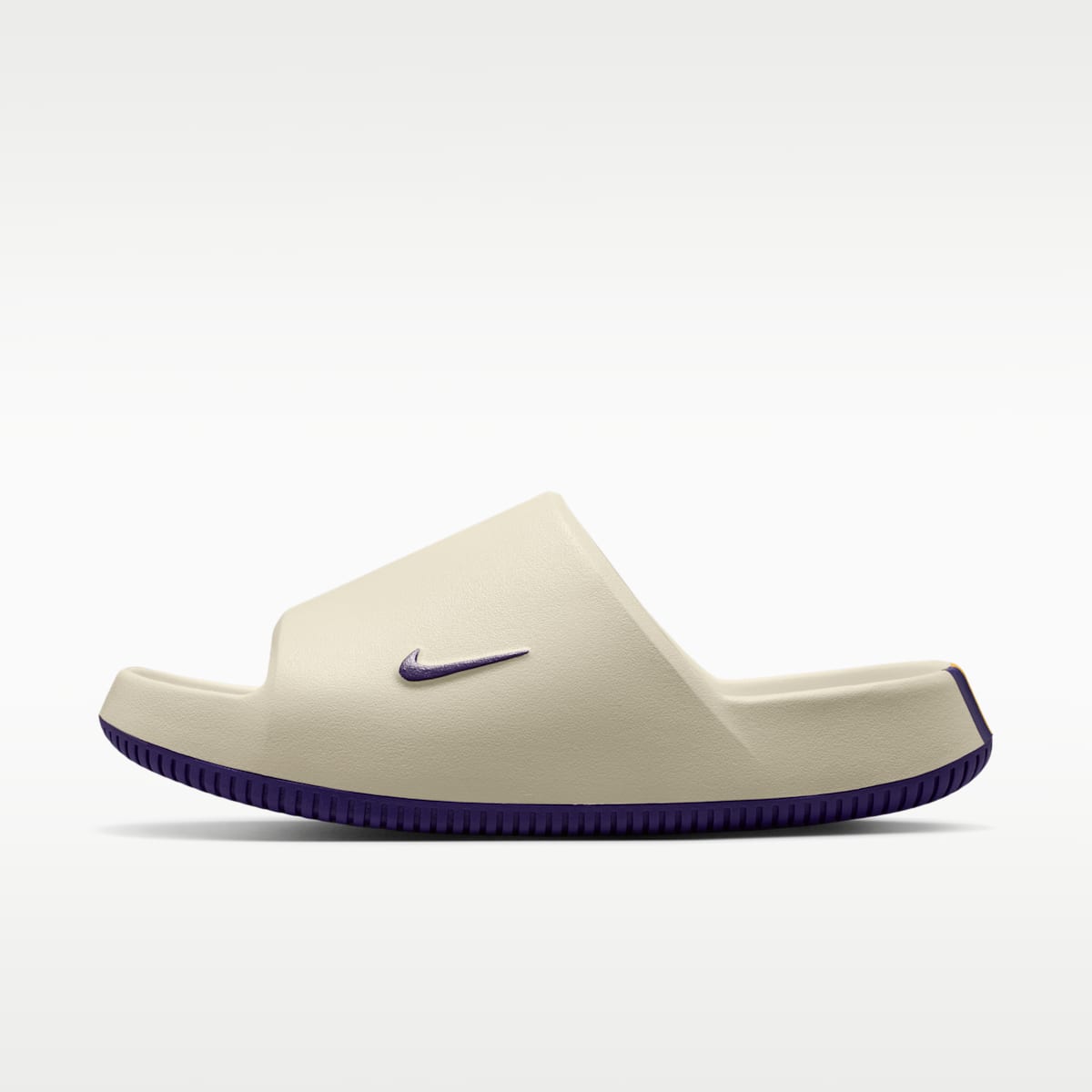 Nike Calm (Minnesota Vikings) Men's NFL Slides - Sail/Gold/Court Purple - Image 2