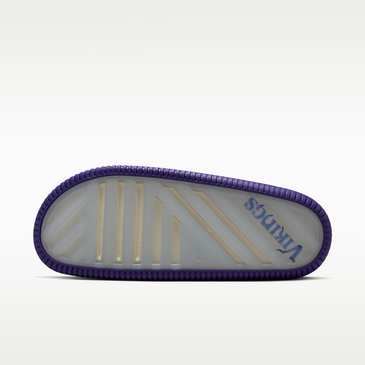 Nike Calm (Minnesota Vikings) Men's NFL Slides - Sail/Gold/Court Purple - Image 3