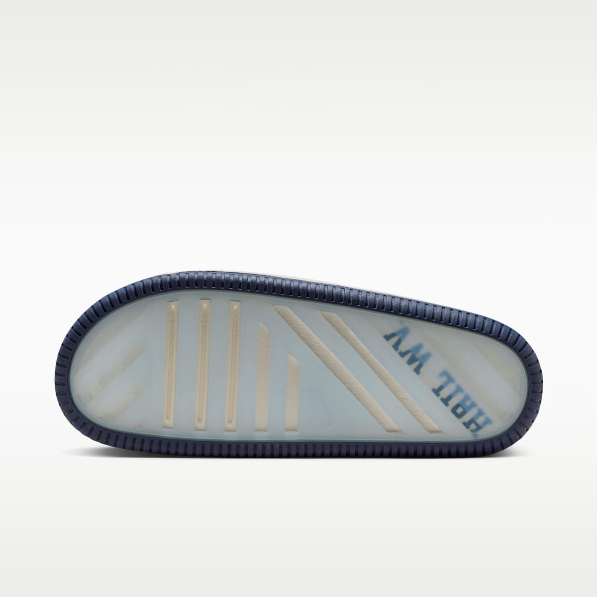 Nike Calm (WVU) Men's College Slides - Sail/Sail/College Navy - Image 3