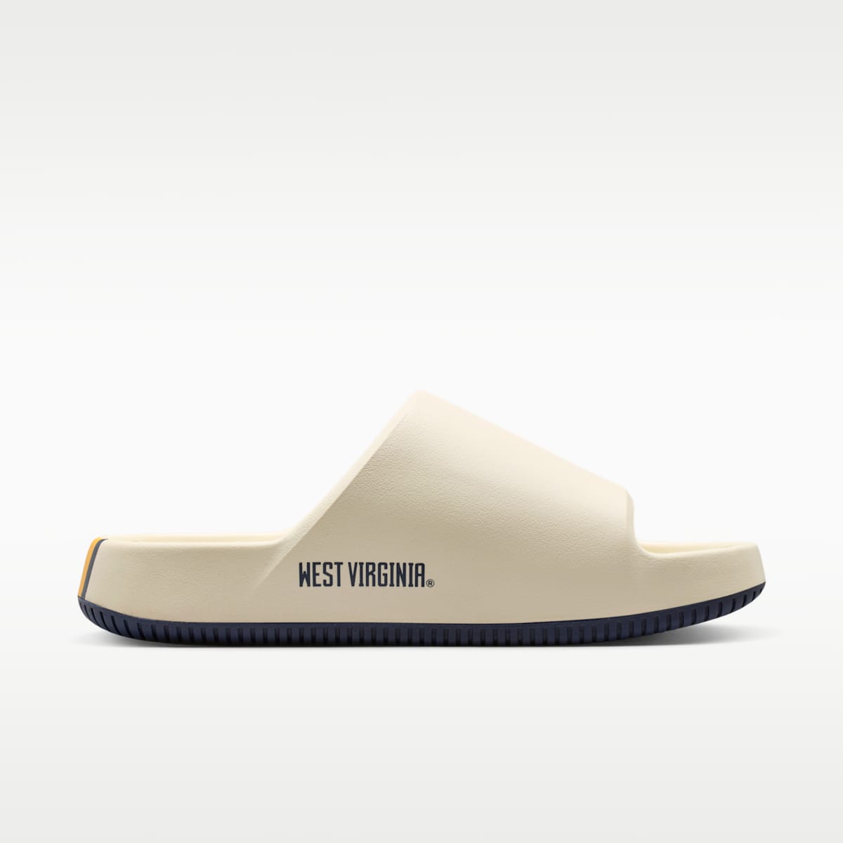 Nike Calm (WVU) Men's College Slides - Sail/Sail/College Navy - Image 4