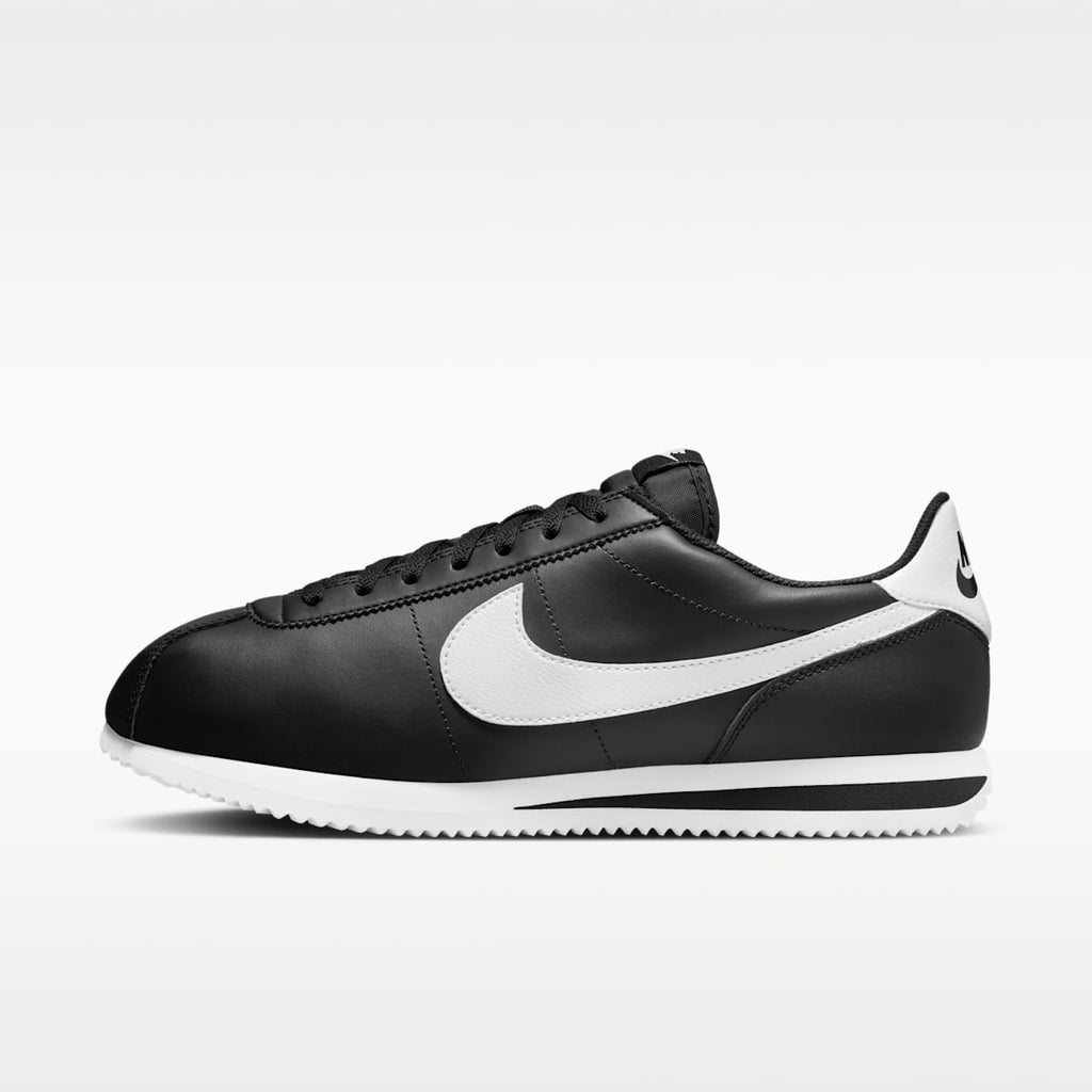 Nike Cortez Leather Men's Shoes - Black/White - Image 1