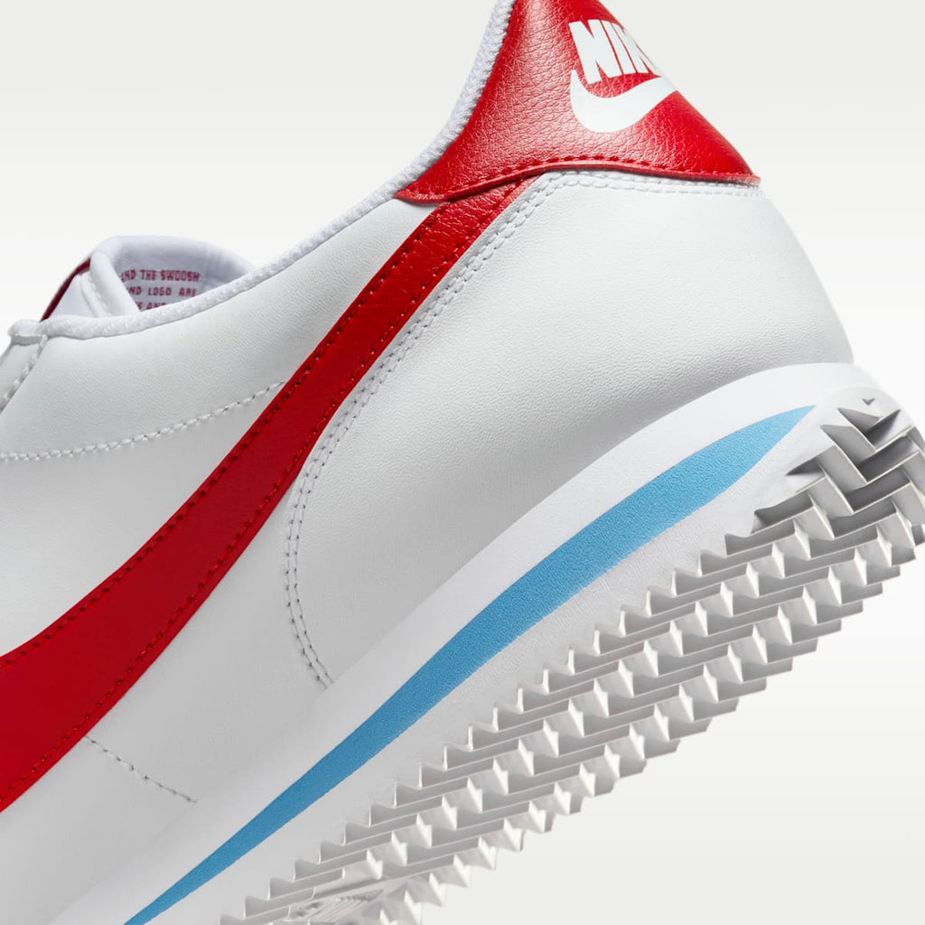 Nike Cortez Leather Men's Shoes - White/Varsity Blue/Varsity Red - Image 8