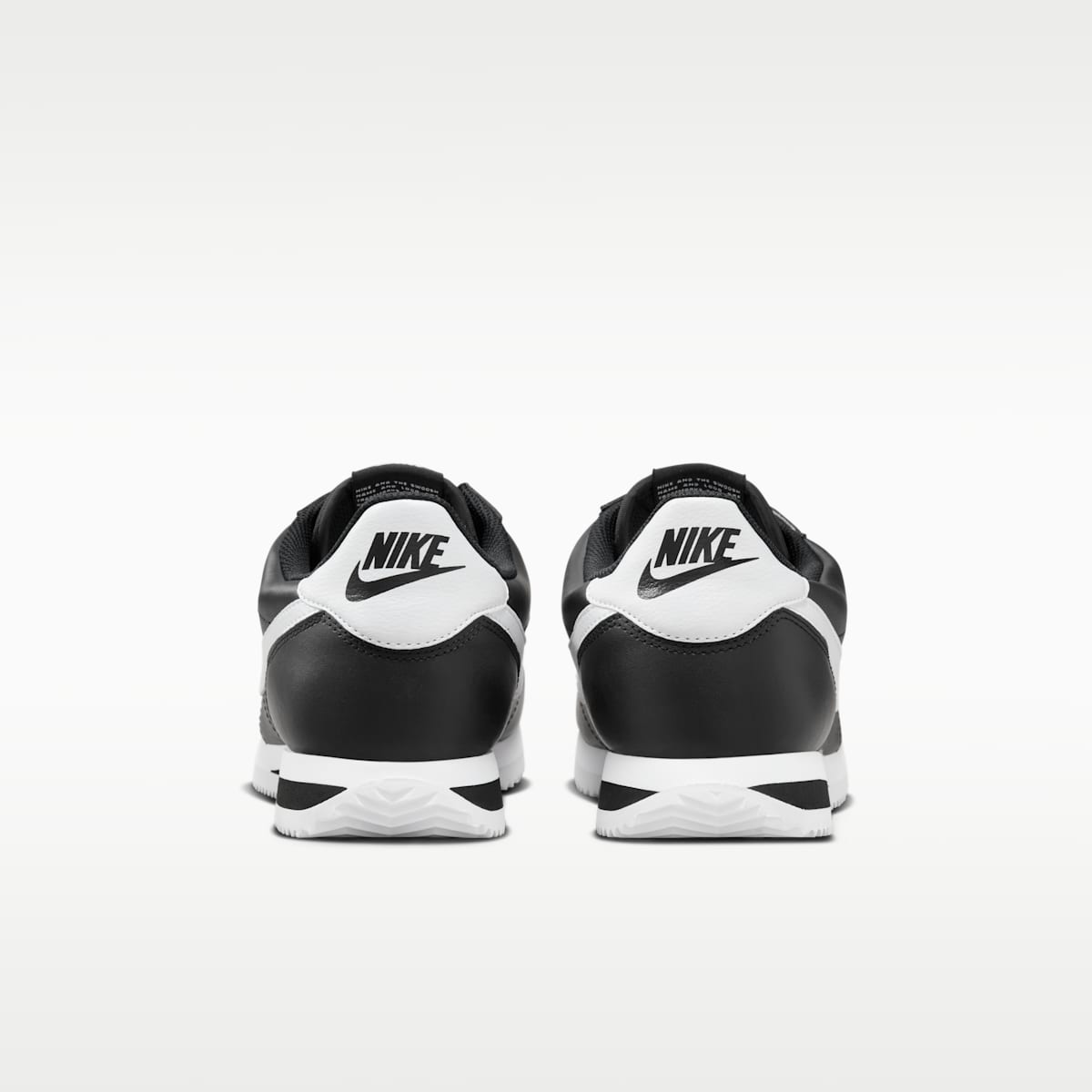 Nike Cortez Leather Men's Shoes - Black/White - Image 6