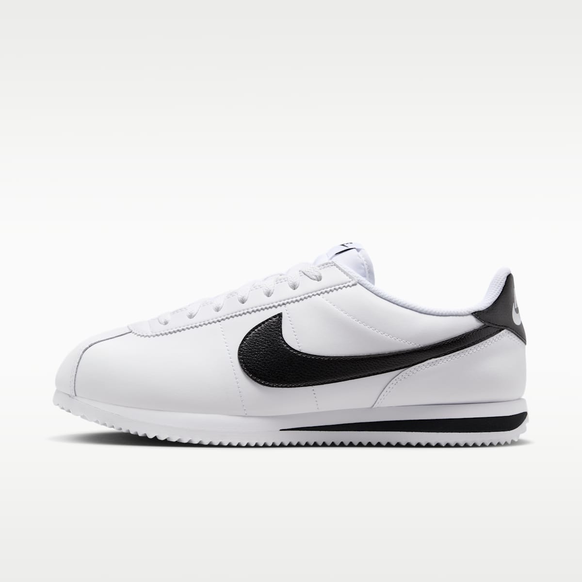 Nike Cortez Leather Men's Shoes - White/Black - Image 1