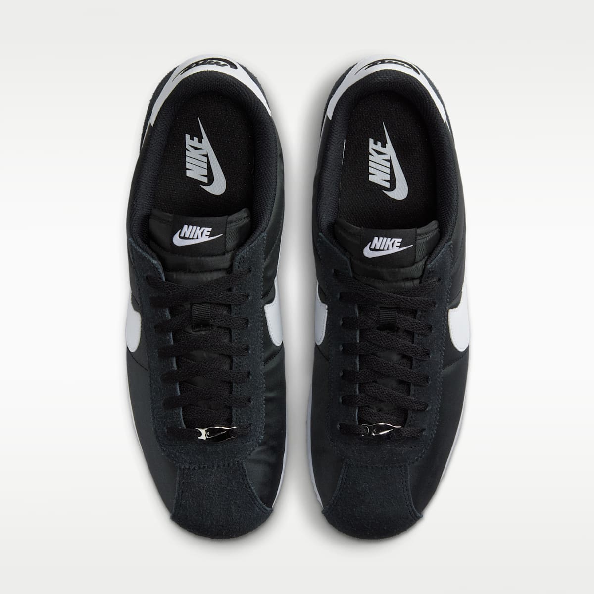 Nike Cortez Textile Men's Shoes - Black/White - Image 4