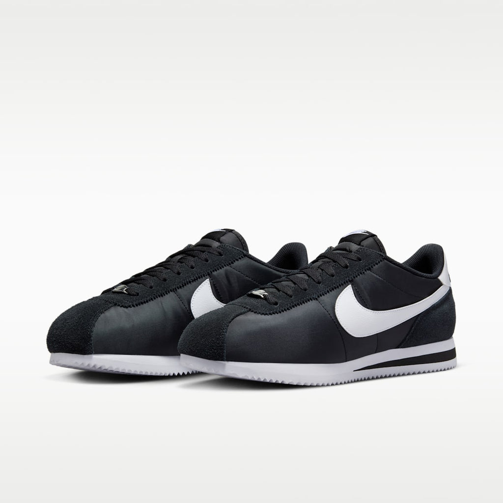 Nike Cortez Textile Men's Shoes - Black/White - Image 5