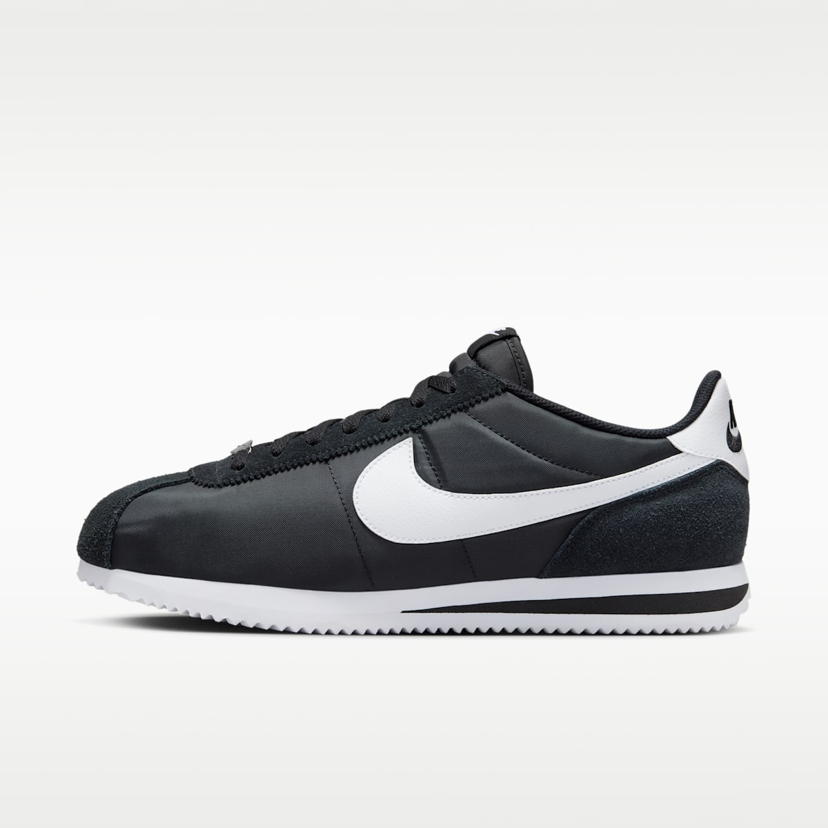 Nike Cortez Textile Men's Shoes - Black/White - Image 1