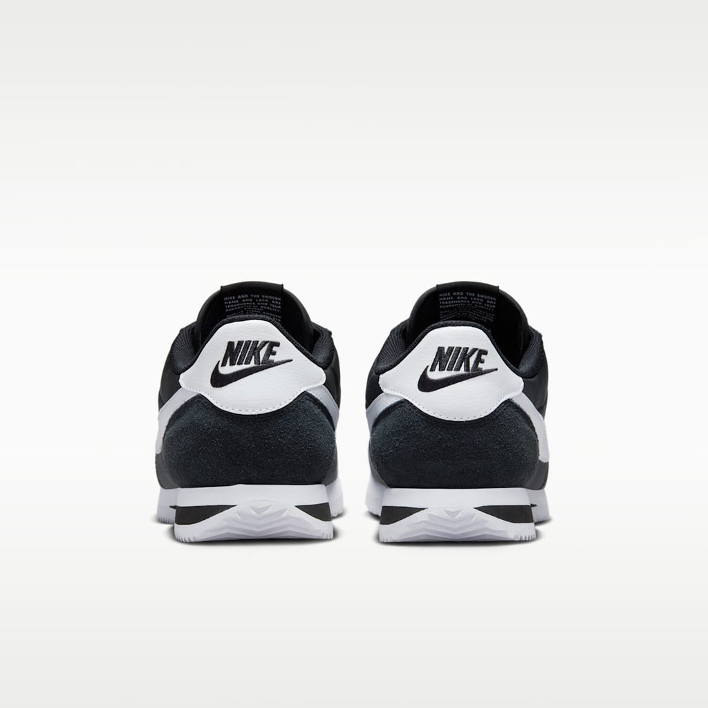 Nike Cortez Textile Men's Shoes - Black/White - Image 6