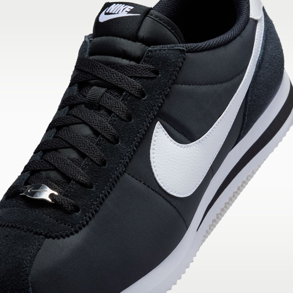 Nike Cortez Textile Men's Shoes - Black/White - Image 7