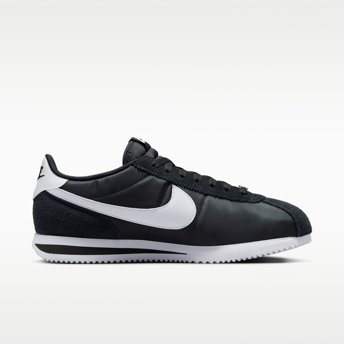 Nike Cortez Textile Men's Shoes - Black/White - Image 3