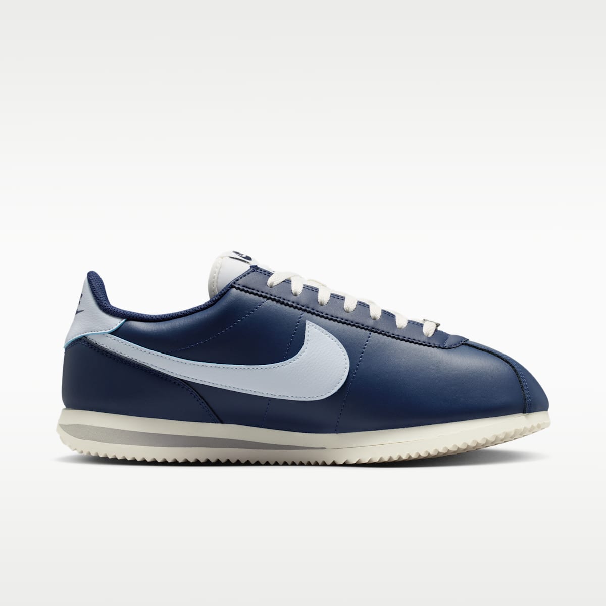 Nike Cortez Leather Men's Shoes - Midnight Navy/Sail/Light Smoke Grey/Football Grey - Image 3