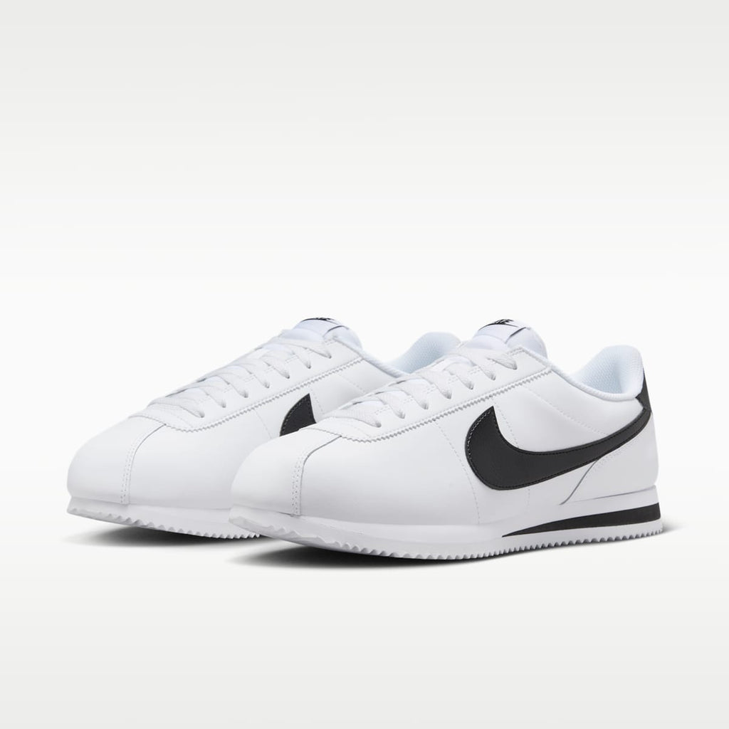 Nike Cortez Leather Men's Shoes - White/Black - Image 5