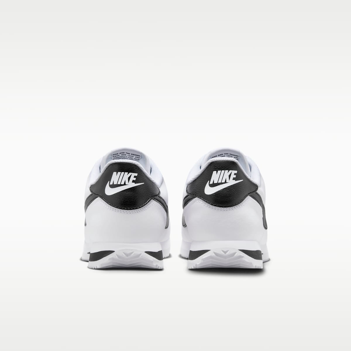 Nike Cortez Leather Men's Shoes - White/Black - Image 6