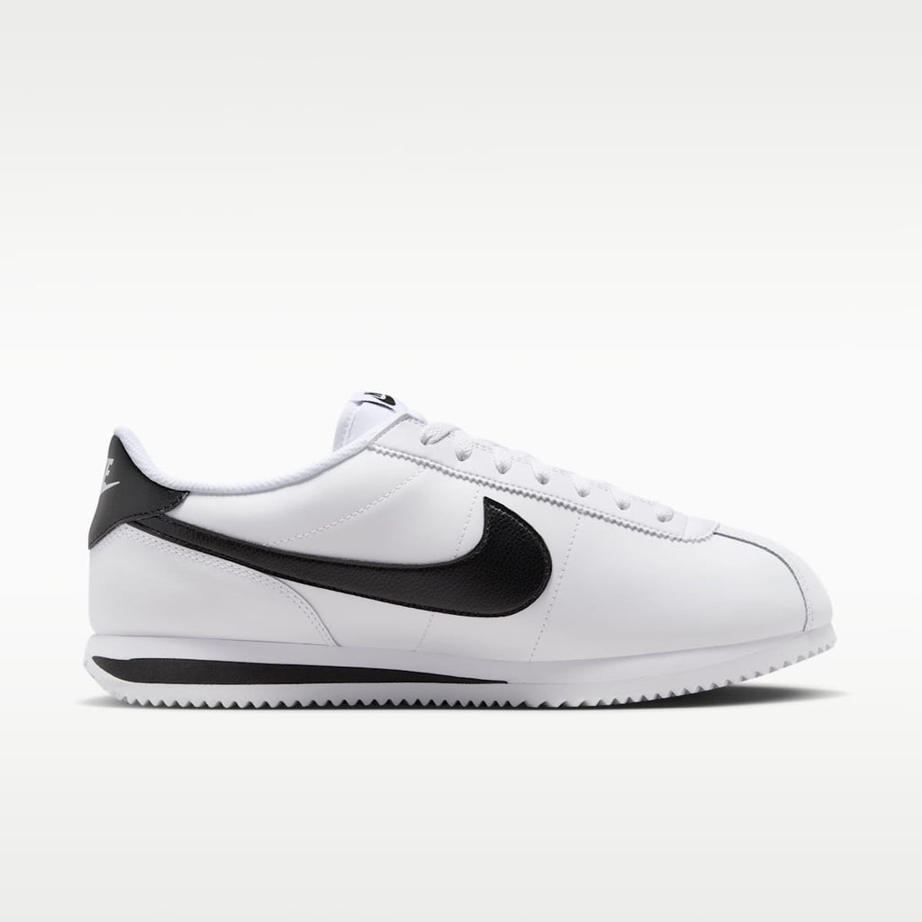 Nike Cortez Leather Men's Shoes - White/Black - Image 3