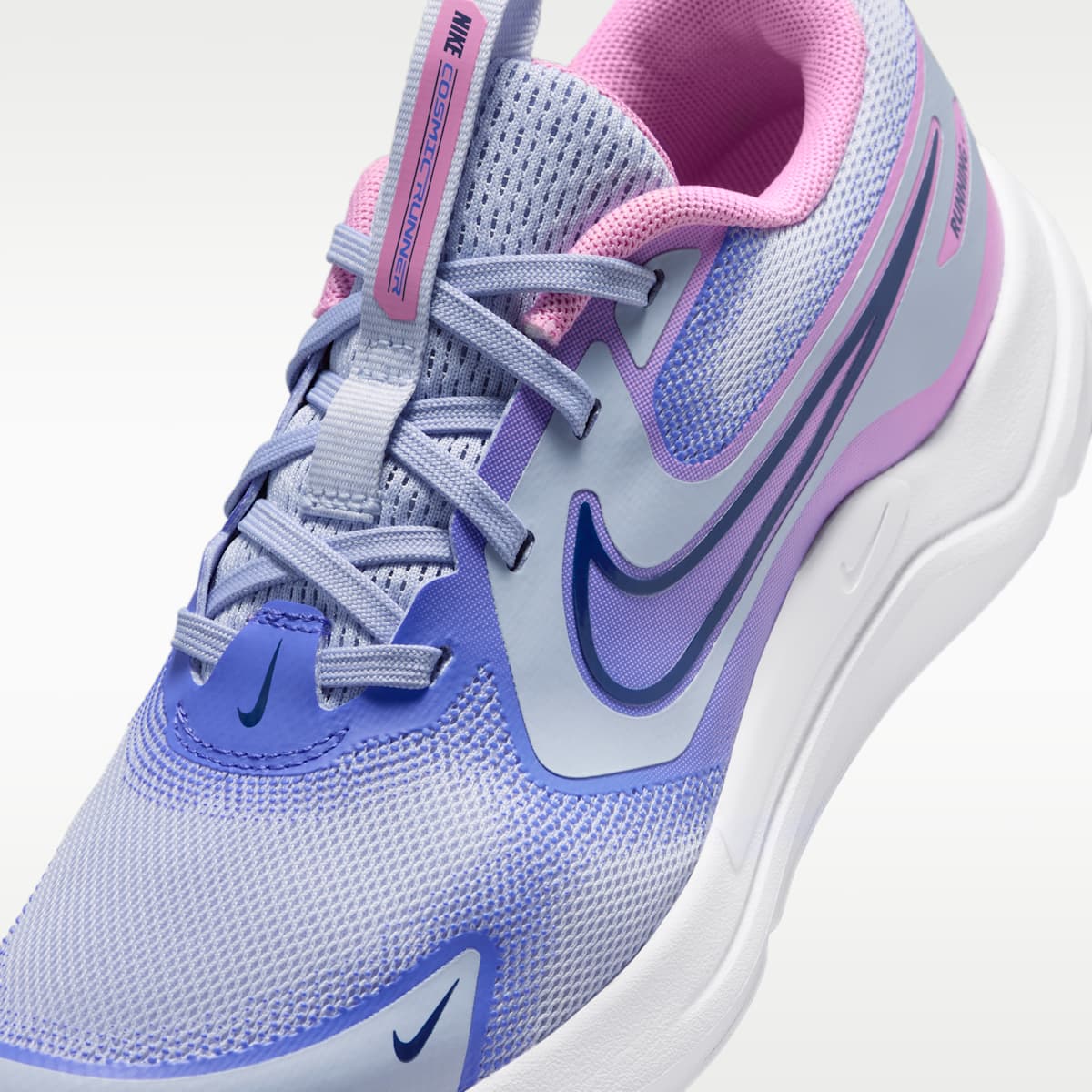 Nike Cosmic Runner Big Kids' Road Running Shoes - Ghost/Sapphire/Light Magenta/Midnight Navy
