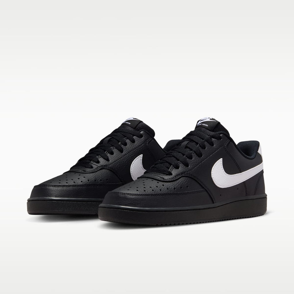 Nike Court Vision Low Men's Shoes - Black/Black/White - Image 5
